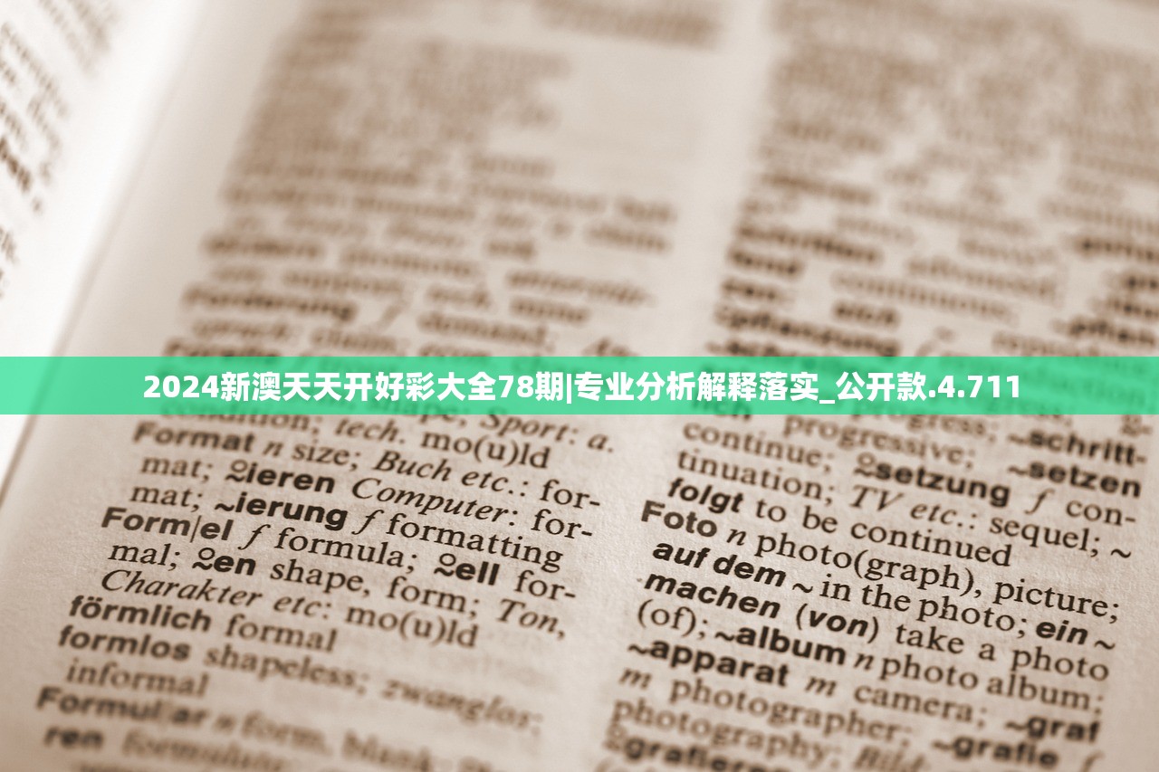 2024新澳天天开好彩大全78期|专业分析解释落实_公开款.4.711