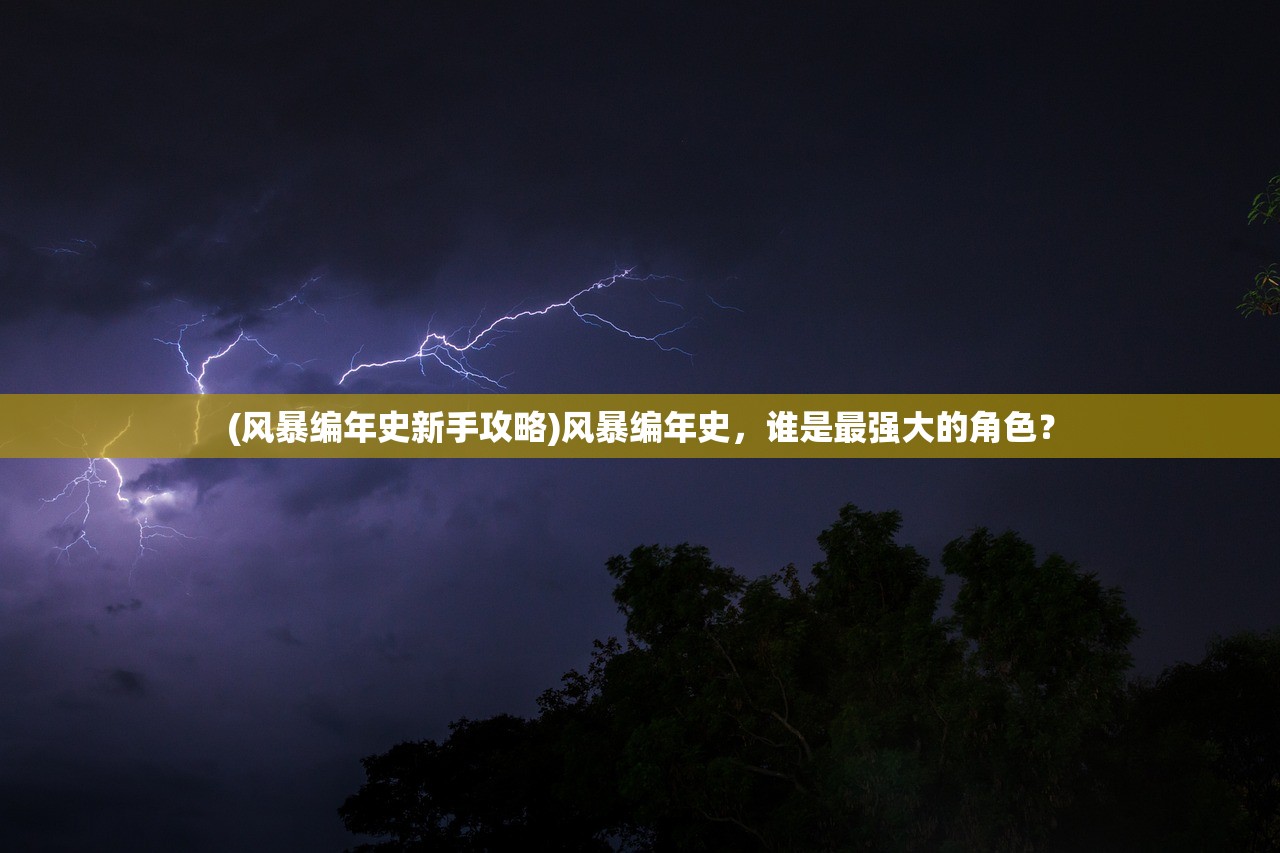 (风暴编年史新手攻略)风暴编年史,谁是最强大的角色? (风暴编年史新手攻略)风暴编年史,谁是最强大的角色?